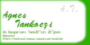 agnes tankoczi business card